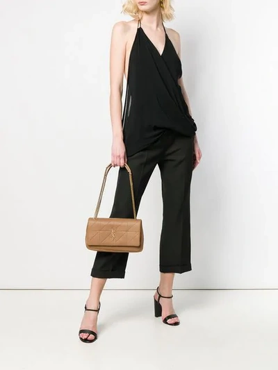 Shop Saint Laurent Jamie Medium Shoulder Bag In Neutrals