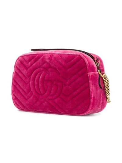 Shop Gucci Gg Marmont Crossbody In Pink