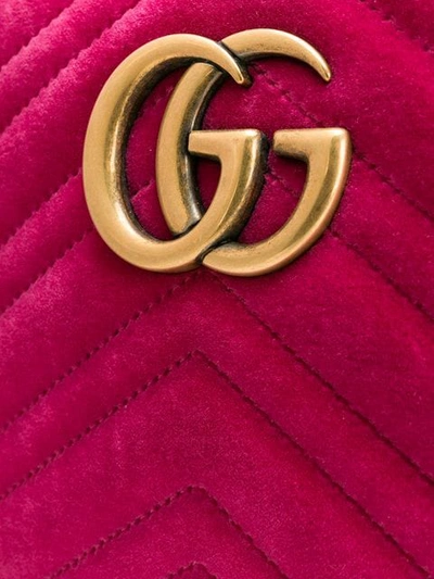 Shop Gucci Gg Marmont Crossbody In Pink
