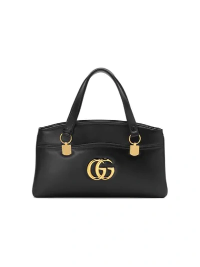 Shop Gucci Arli Large Top Handle Bag In Black