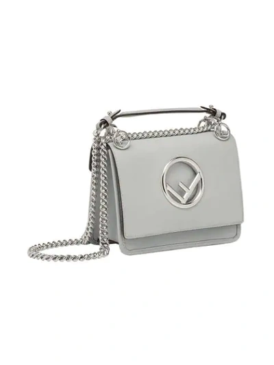 Shop Fendi Kan I F Mini Bag In Grey