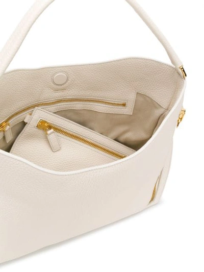 Shop Tom Ford Alix Hobo Tote Bag In White