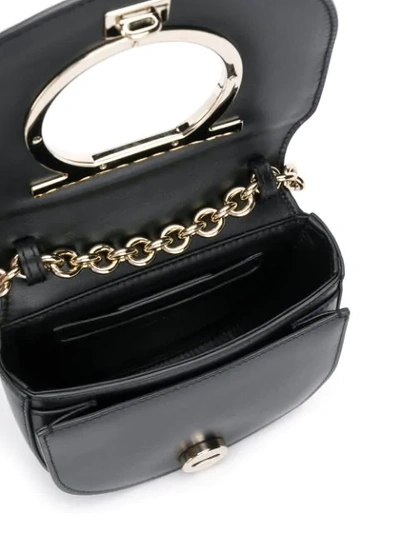 Shop Ferragamo Vela Crossbody Bag In Black