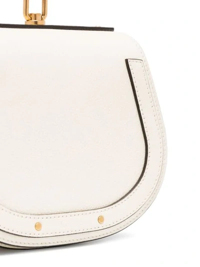 Shop Chloé White Nile Small Leather Bracelet Bag