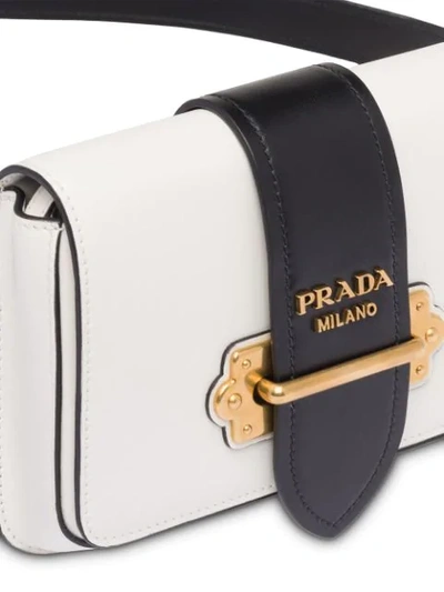 Shop Prada Cahier Belt Bag In White