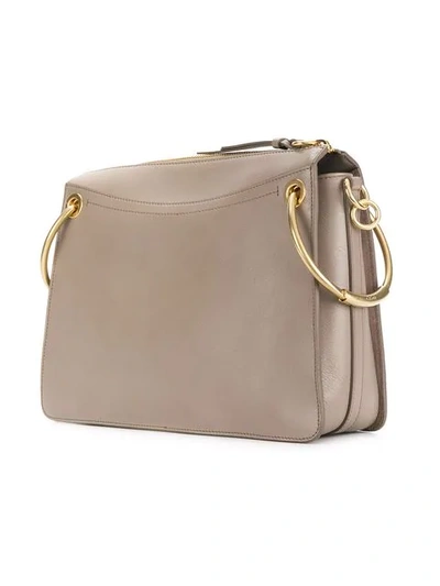 Shop Chloé Medium Roy Shoulder Bag In Neutrals