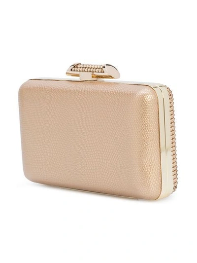 Shop Inge Christopher Metallic Box Clutch In Gold