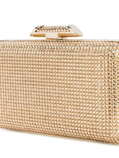 Shop Inge Christopher Metallic Box Clutch In Gold