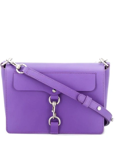 Shop Rebecca Minkoff Map Flap Crossbody Bag In Purple