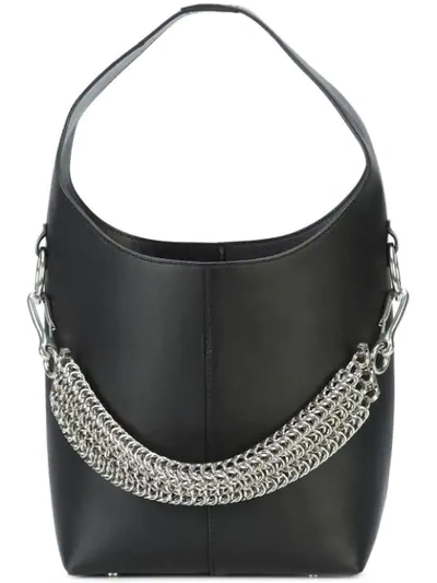 Alexander Wang Genesis Box Chain Extra Large Hobo Bag, Black In Black