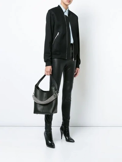 Alexander Wang Genesis Box Chain Extra Large Hobo Bag, Black In Black