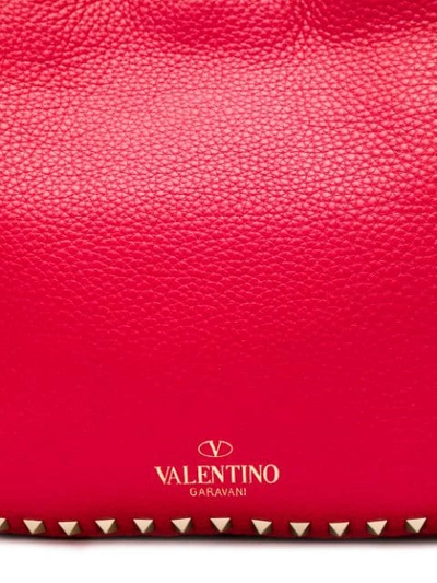 Shop Valentino Garavani Medium  Garavani Rockstud Tote Bag - Red
