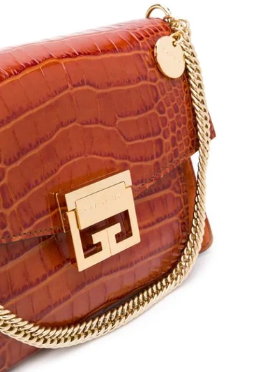 Shop Givenchy Gv3 Shoulder Bag In 217 Cognac