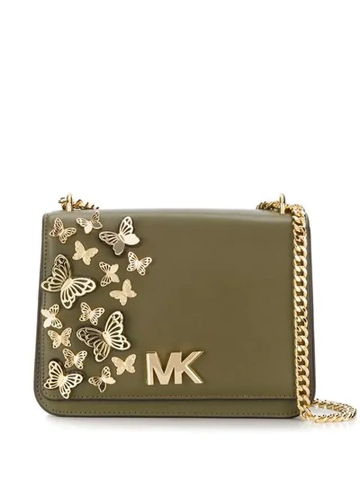 Shop Michael Kors Large Mott Crossbody Bag - Green