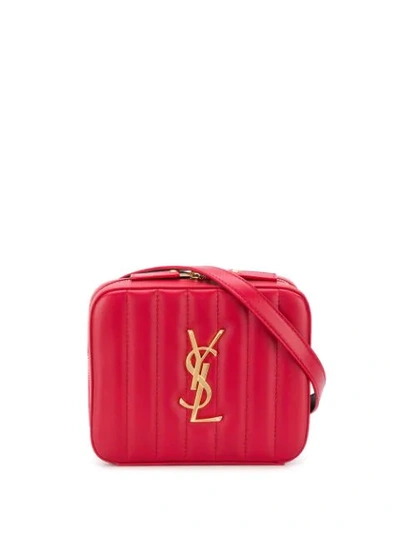 Shop Saint Laurent Monogram Belt Bag In Red