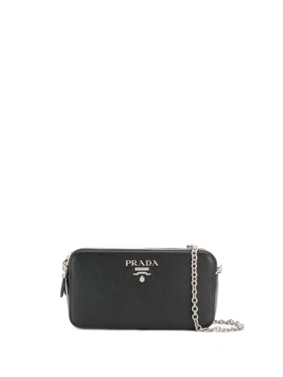 Shop Prada Logo Plaque Cross-body Bag In F0633 Nero 2
