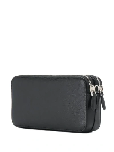 PRADA LOGO PLAQUE CROSS-BODY BAG - 黑色