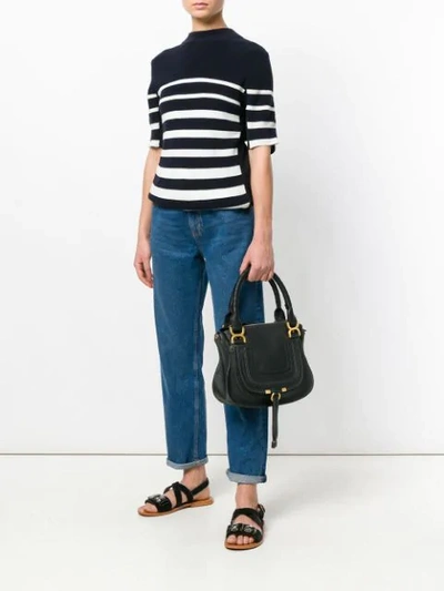 Shop Chloé Marcie Tote Bag In Black