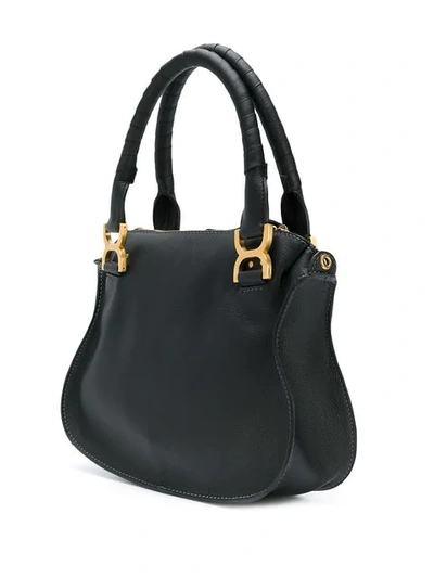 Shop Chloé Marcie Tote Bag In Black