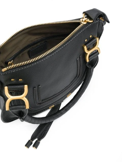 Shop Chloé Marcie Tote Bag In Black