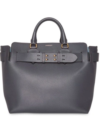 Shop Burberry The Medium Leather Belt Bag In Grey