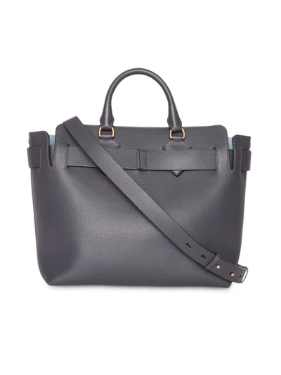 Shop Burberry The Medium Leather Belt Bag In Grey