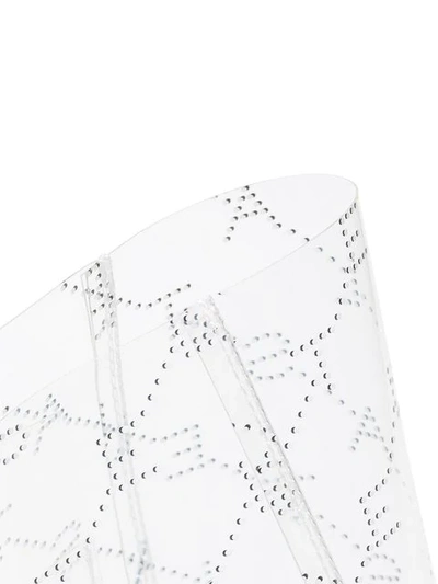 Shop Stella Mccartney Transparent Logo Print Pvc Tote Bag In White