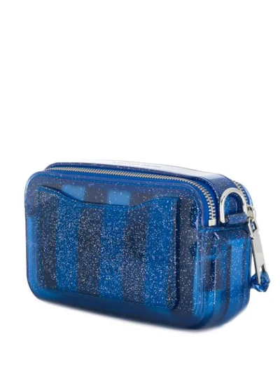 Shop Marc Jacobs Jelly Glitter Snapshot Camera Bag In Blue