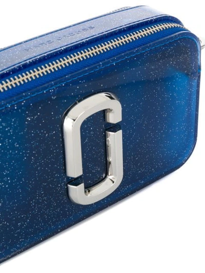 Shop Marc Jacobs Jelly Glitter Snapshot Camera Bag In Blue