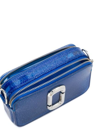 Shop Marc Jacobs Jelly Glitter Snapshot Camera Bag In Blue