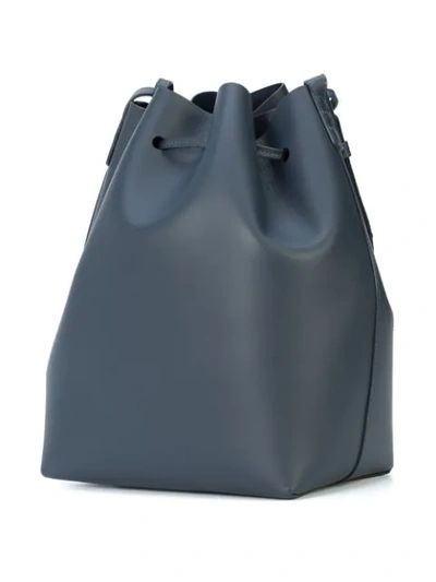 Shop Mansur Gavriel Bucket Bag In Blue