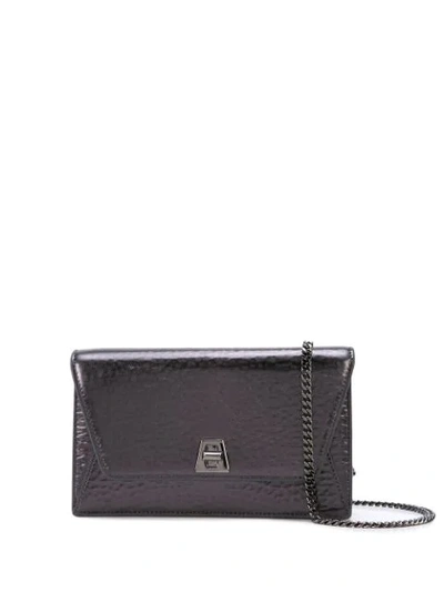 Shop Akris Pebbled Clutch Bag In Black