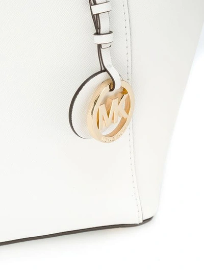 Shop Michael Michael Kors Double Handles Shoulder Bag In White