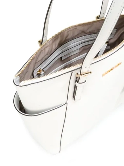 Shop Michael Michael Kors Double Handles Shoulder Bag In White