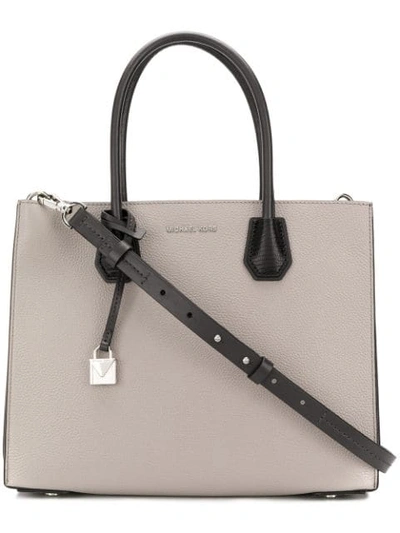 Shop Michael Michael Kors Mercer Tote Bag In Grey