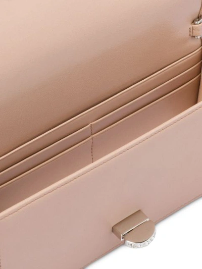 Shop Miu Miu Leather Wallet Bag In Brown