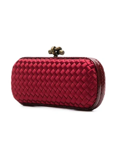 Shop Bottega Veneta Intrecciato Clutch Bag In Red