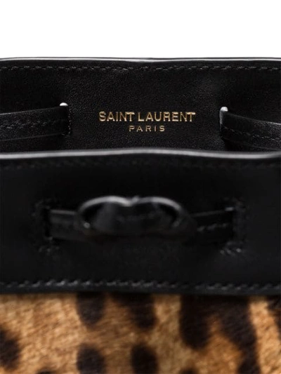 Shop Saint Laurent Talitha Bucket Bag In Brown
