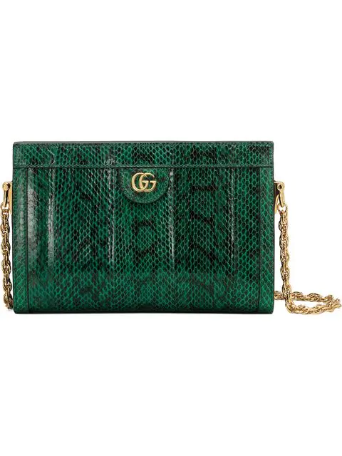 ophidia small snakeskin shoulder bag