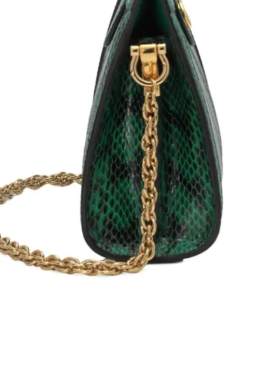 Shop Gucci Ophidia Small Snakeskin Shoulder Bag In Green