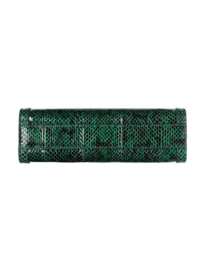 Shop Gucci Ophidia Small Snakeskin Shoulder Bag In Green