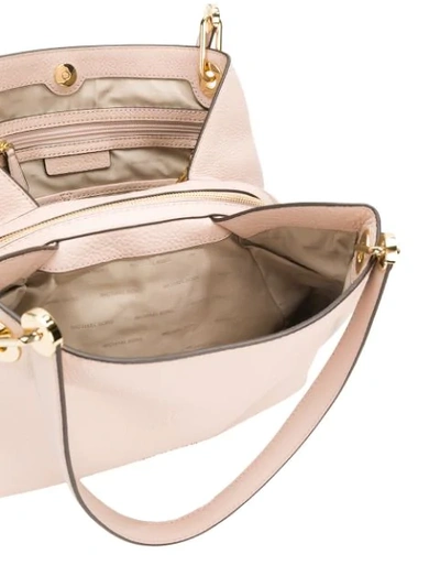 Shop Michael Michael Kors Raven Large Shoulder Bag In Pink