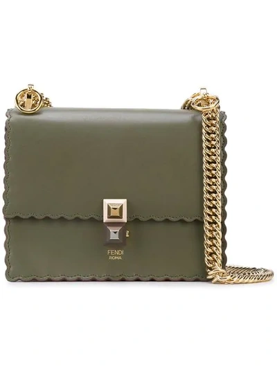 Shop Fendi Mini Shoulder Bag In Green