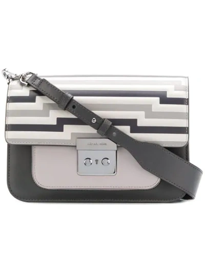 Shop Michael Michael Kors Sloan Editor Crossbody Bag In Grey