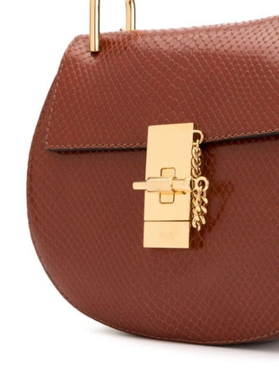 Shop Chloé Drew Shoulder Bag In Brown