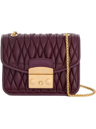 Shop Furla Metropolis Cometa Crossbody Bag In Purple