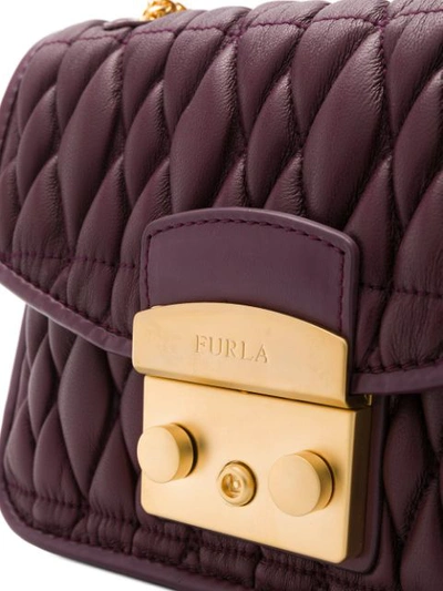 Shop Furla Metropolis Cometa Crossbody Bag In Purple