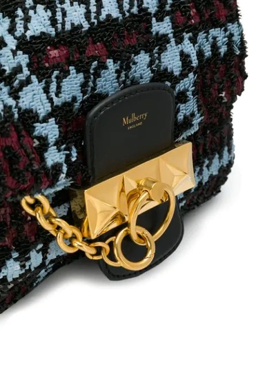 MULBERRY MINI KEELEY HOUNDSTOOTH SEQUINS - 蓝色