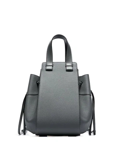 Shop Loewe Grey Hammock Medium Leather Shoulder Bag