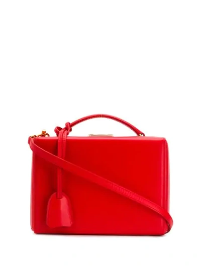 Shop Mark Cross Grace Box Tote Bag In Red